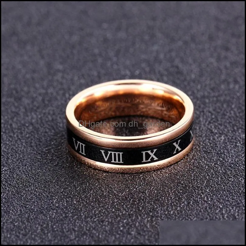 wedding rings 6mm titanium steel ring roman numerals loves rotatable for men and womenwedding brit22