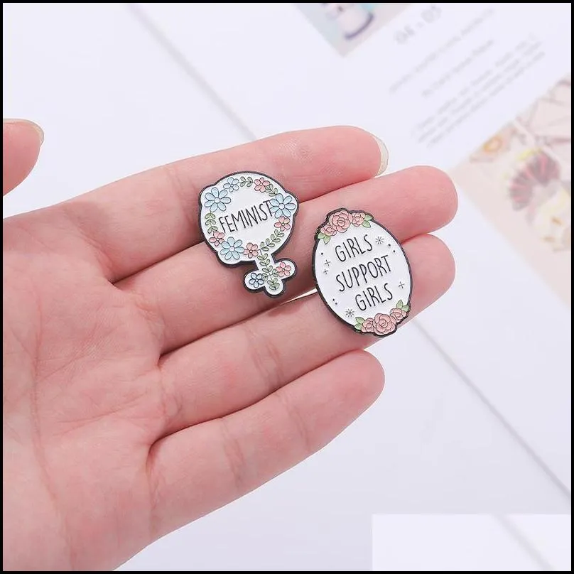 Quotes Women Power Enamel Pins Energy Brooch Bottle Self Love The Future Is Female Girls Support Girls Jewelry Gift Accessories