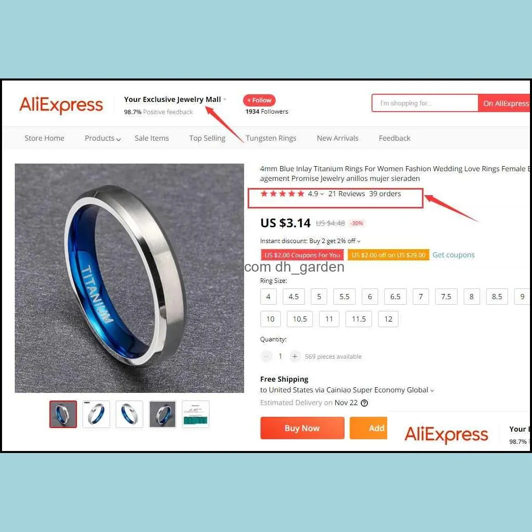 wedding rings 4mm blue inlay titanium for women fashion love female engagement promise jewelry anillos mujer sieradenweddingwedding
