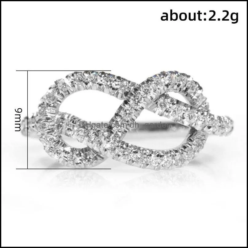 wedding rings fashion lady daily wearable ring with line winding design trendy female brilliant zirconia accessories for engagementwedding