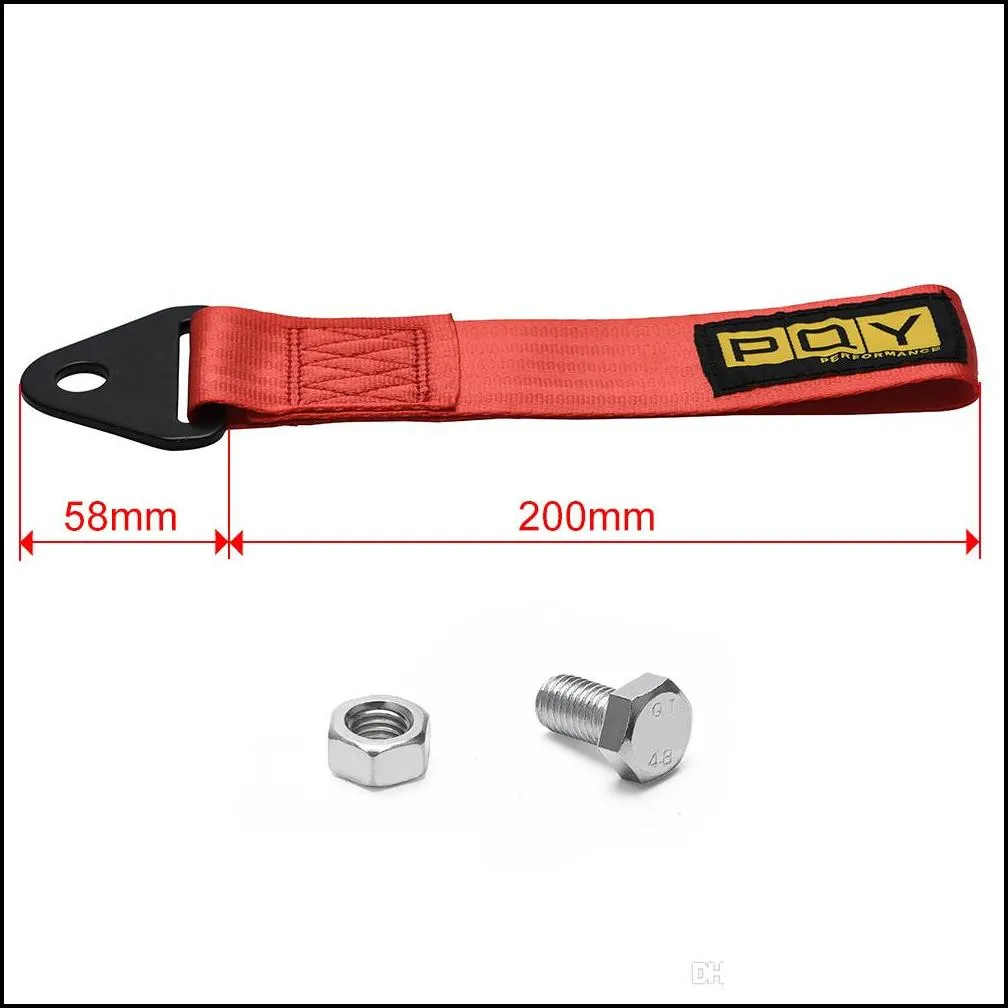 Towing Rope High Strength Nylon trailer Tow Ropes Racing Car Universal Tow Eye Strap Tow Strap Bumper Trailer PQY-TR71