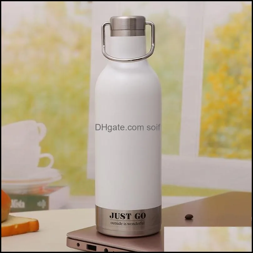 Creative Sports Vacuum Cup Portable Five Colors Water Bottle Durable Wear Resistant Stainless Steel Tumbler