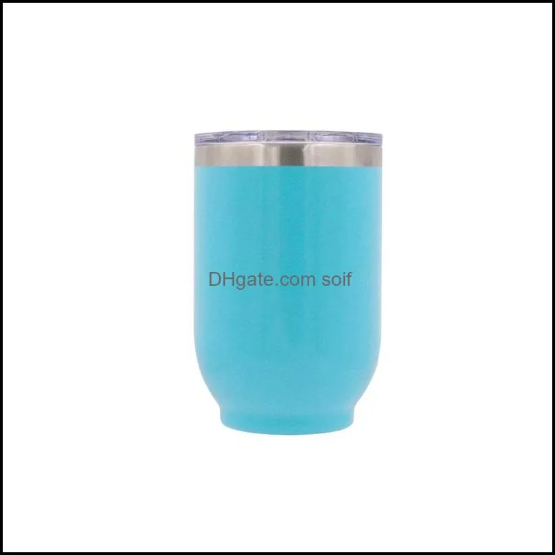 16oz Eggshell Cups Stainless Steel Thermos Bottle Blue White Black Outdoor Hiking Water Bottles