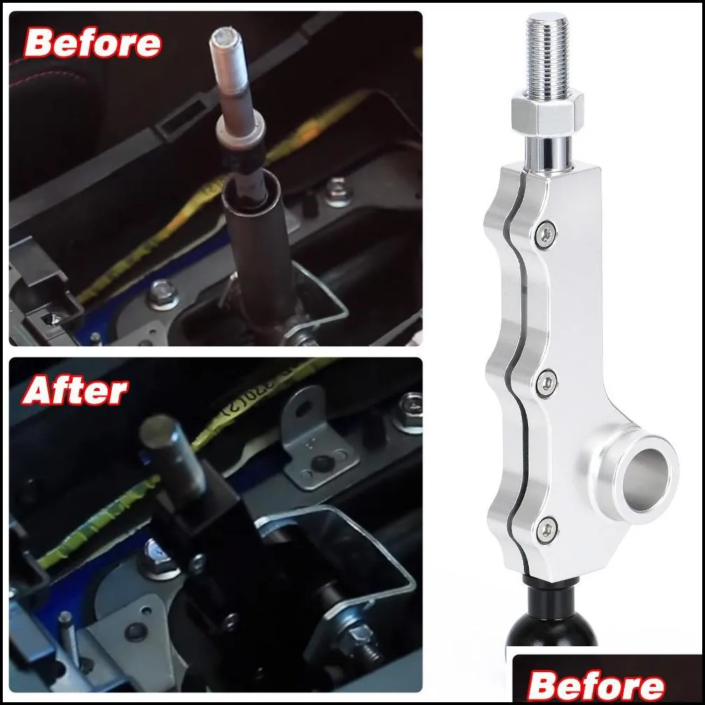 PQY - Double Adjustable Short Throw Shifter Customizable Three Bolts For 2008-2014 Subaru WRX Legacy Outback Legacy Forester PQY-PDG01