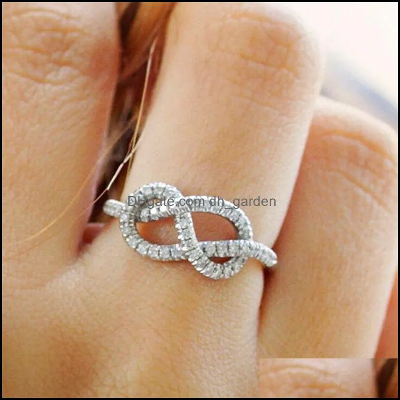 wedding rings fashion lady daily wearable ring with line winding design trendy female brilliant zirconia accessories for engagementwedding