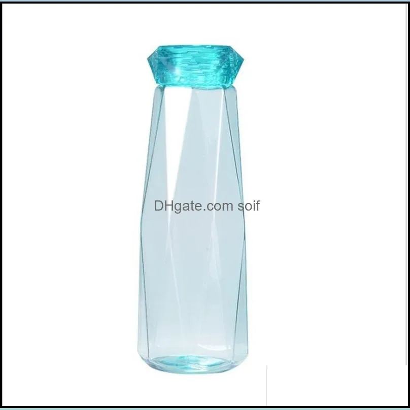 plastic Water Bottle Fashion Travel Mug Sport Water Bottles Camping Hiking Kettle Drink Cup Diamond Gift 416 J2