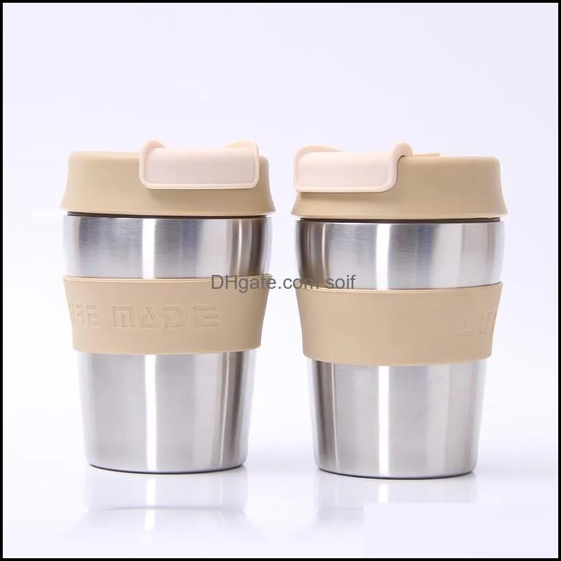 Stainless Steel Vacuum Tumbler Practical Double Walls Thermal Insulation Water Bottle For Office Workers Cup