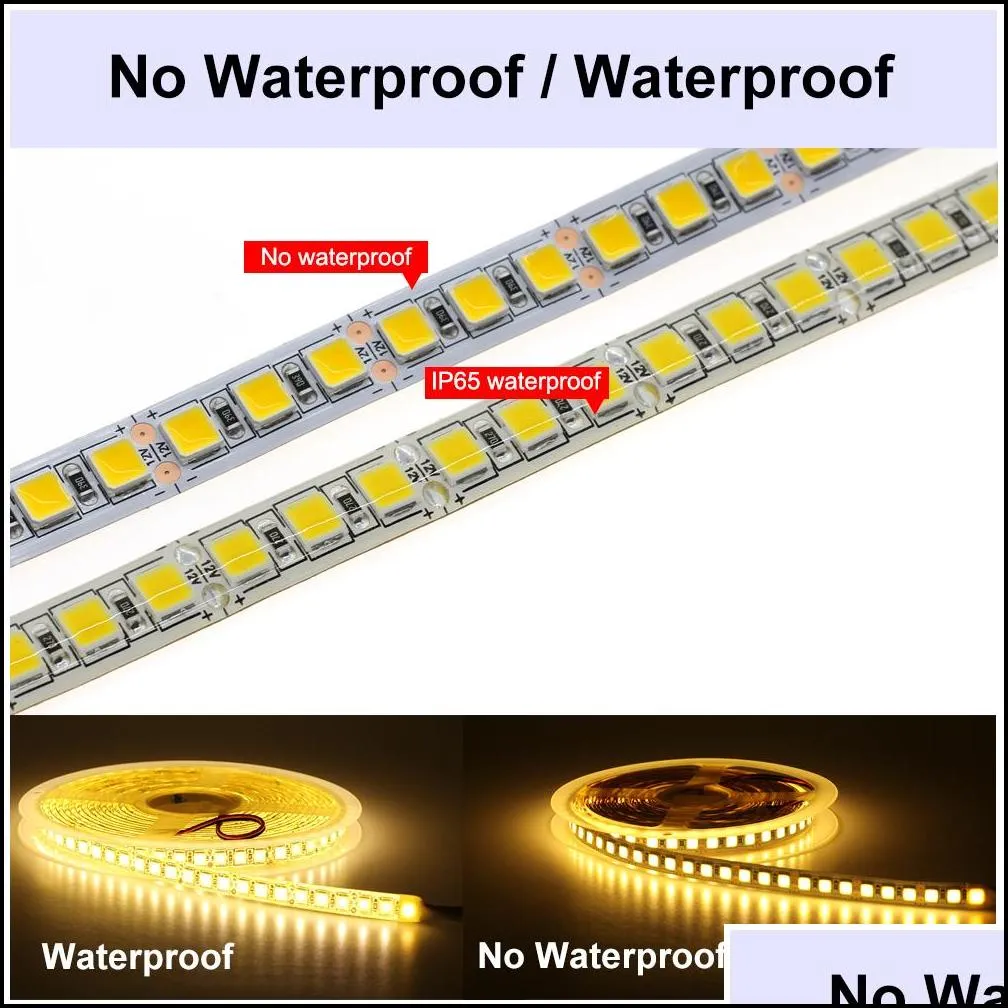 dc12v led strip light 5054 waterproof flexible led ribbon 60leds/m 120leds/m brighter than 5050 3528 12v rgb diode tape 5m/lot