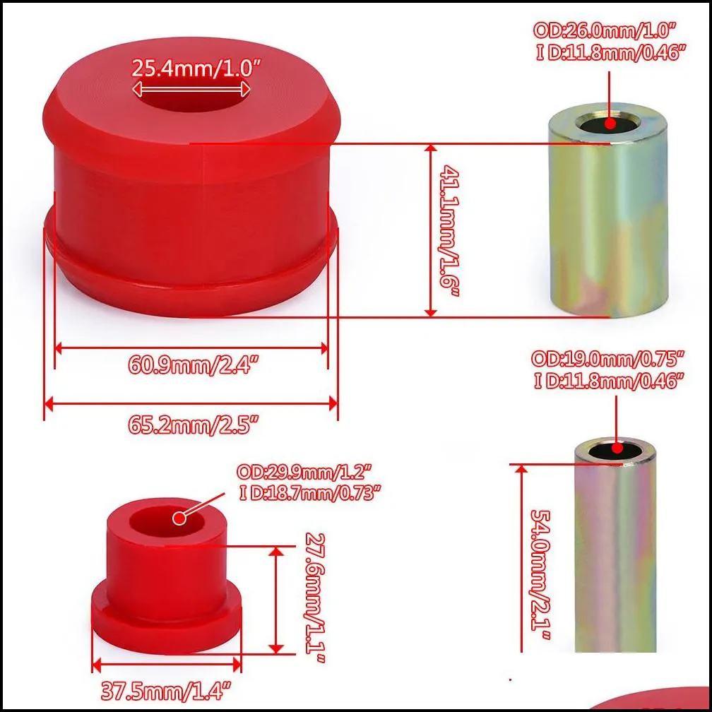 Front Control Arm Bushing Kit FOR VW Beetle 98-06 / Golf 85-06 / Jetta 85-06 Polyurethane BLACK,RED PQY-CAB01