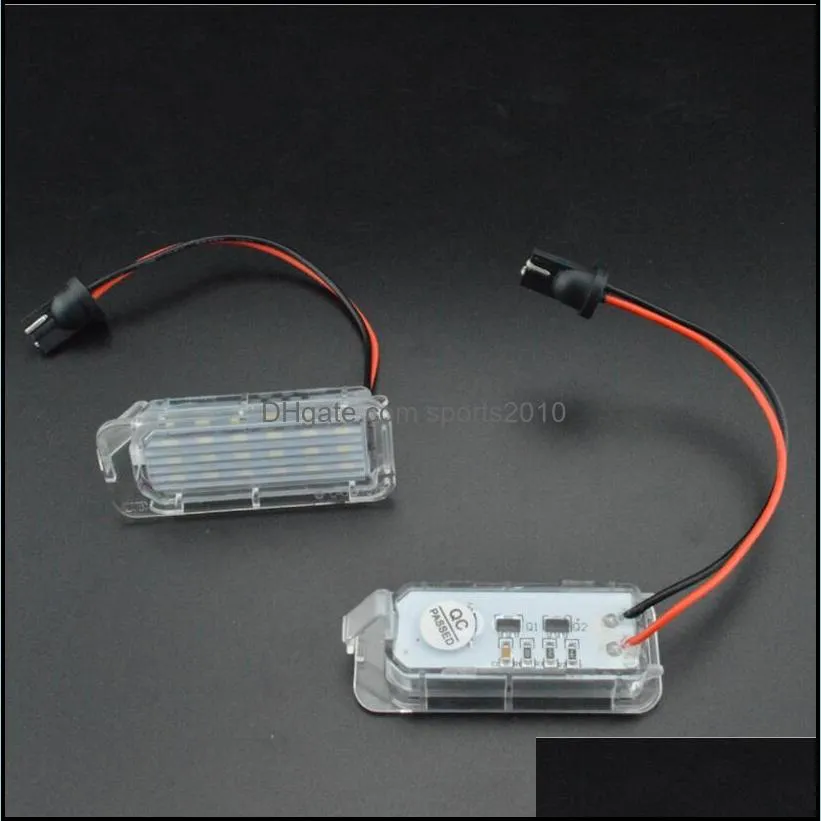 2pcs/lot For Ford License Plate Light 5D 18 SMD-3528 LED Car Number Plate Lamps Licence Lights For Ford Focus Mondeo Fiseta