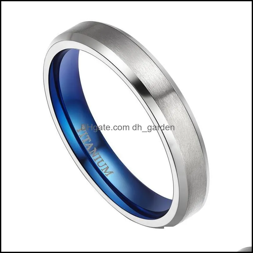 wedding rings 4mm blue inlay titanium for women fashion love female engagement promise jewelry anillos mujer sieradenweddingwedding