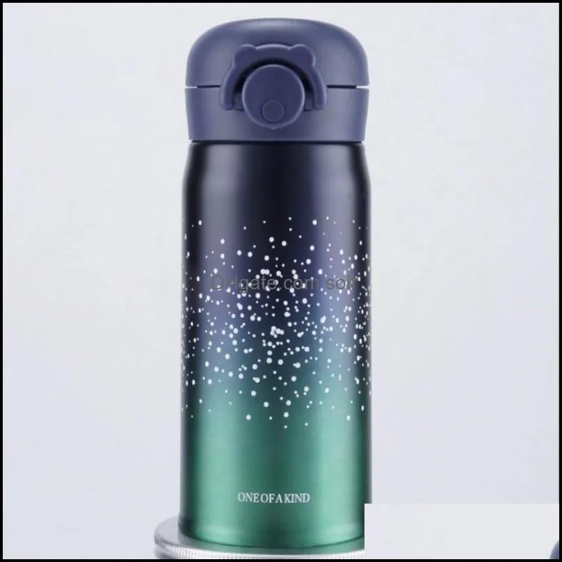 Fashion Heat Preservation Water Bottles Exquisite Starry Sky Pattern Bounce Cup Resuable Stainless Steel Tumbler Durable 18 5yz BB