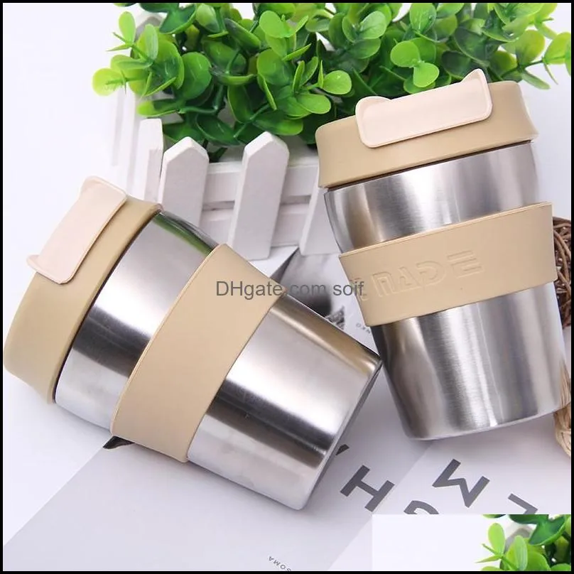 Stainless Steel Vacuum Tumbler Practical Double Walls Thermal Insulation Water Bottle For Office Workers Cup