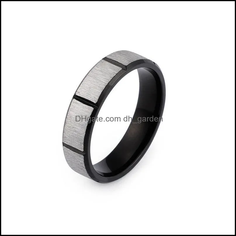 Wedding Rings Black Couple For Stainless Steel Matte Simple Men Jewelry Anniversary Women Gift LoversWedding Brit22