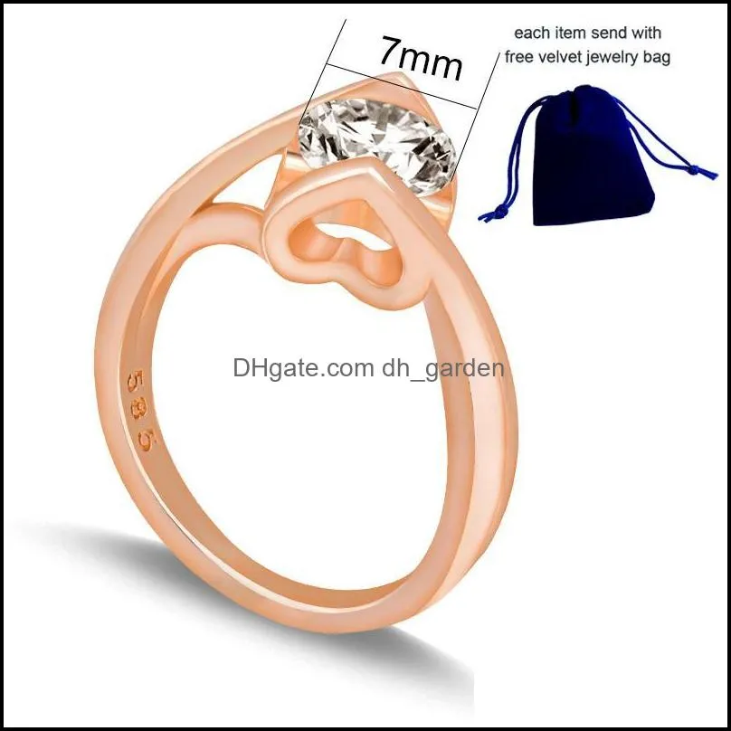 wedding rings 2022 fashion hollow 585 rose gold color ring lace bride for women engagement accessories zd1 lk6wedding brit22