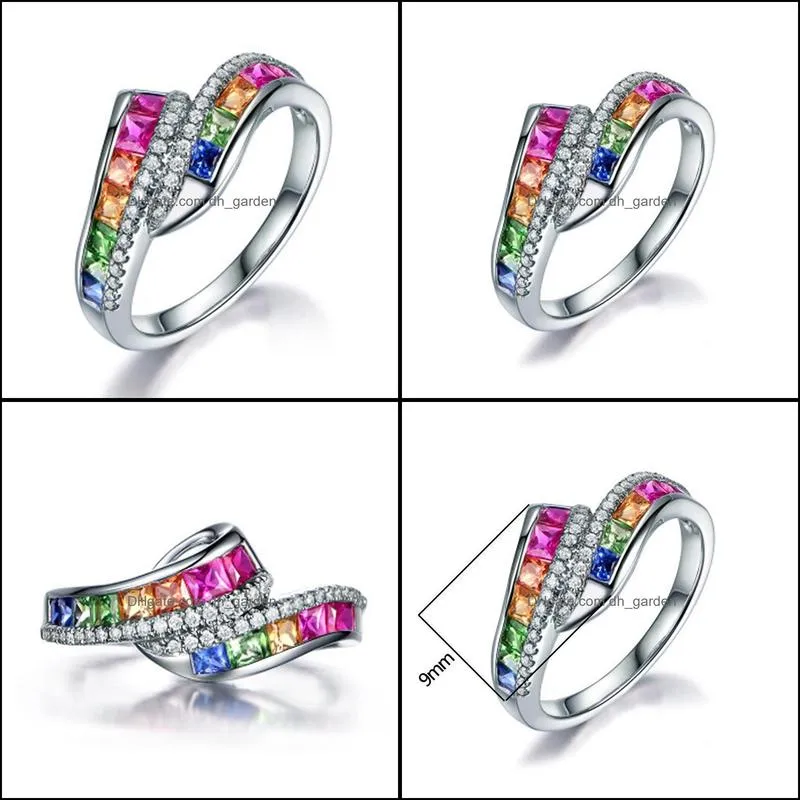 Wedding Rings Arrival Trendy Colored Eternity Band Ring For Women Anniversary Gift Jewelry Wholesale R7552Wedding Brit22