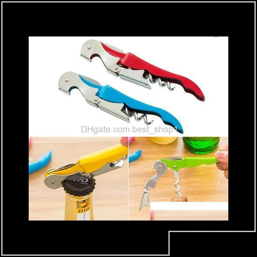 openers kitchen tools kitchen dining bar home garden drop delivery 2021 stainless steel cork screw candy color multifunction bottle cap