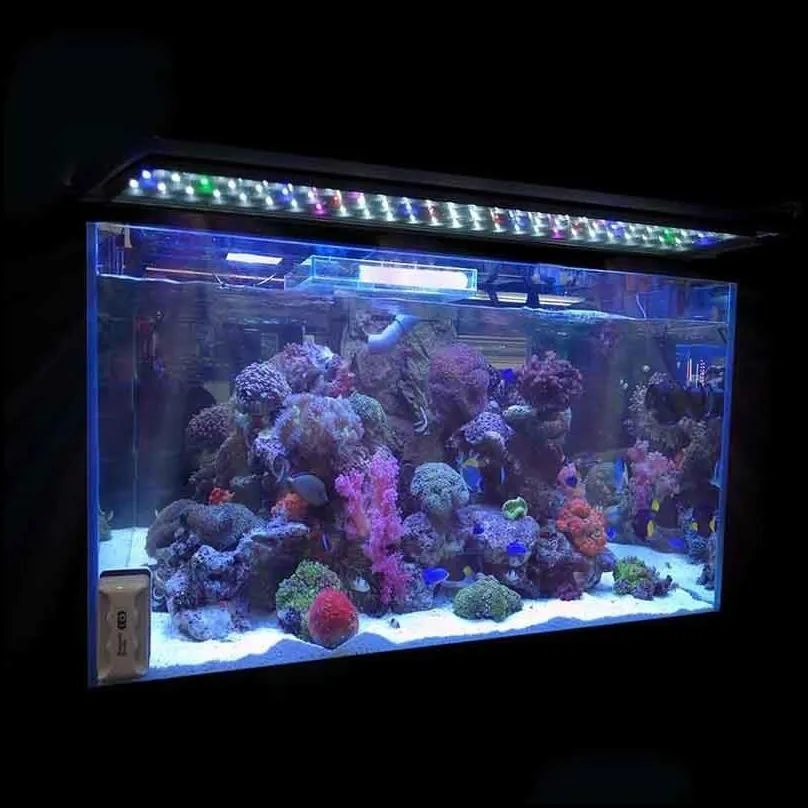 30/40/60cm led aquarium lights top quality fish tank light lamp with extendable brackets leds fits for aquarium decorations y200922
