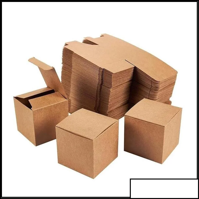 Gift Wrap Various Size Kraft Paper Packaging Gift Box Small Cardboard Boxes Square Factory Wholesale Drop Delivery 2021 Hom Bdegarden