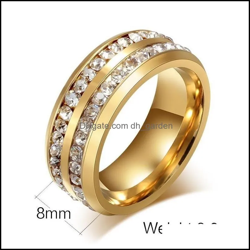 Wedding Rings Couple Ring - Fashion Cubic Zirconia For Gold-Color Romantic Anniversary Men/Women Jewelry Accessories LoverWedding