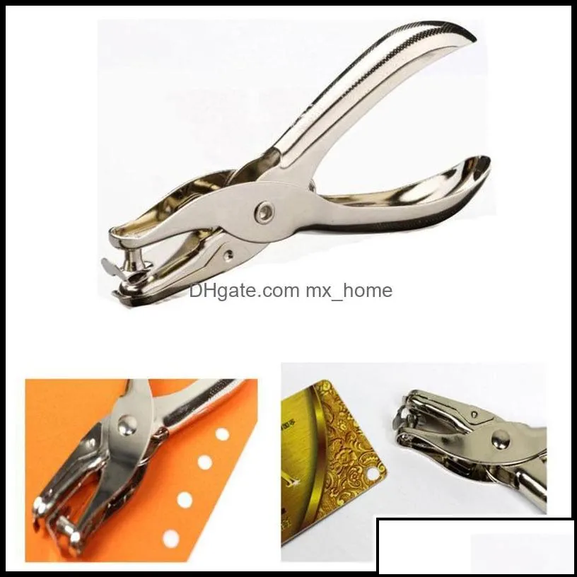 Other Hand Tools Metal Single Hole Paper Puncher Plier School Office Punc Dhzlp