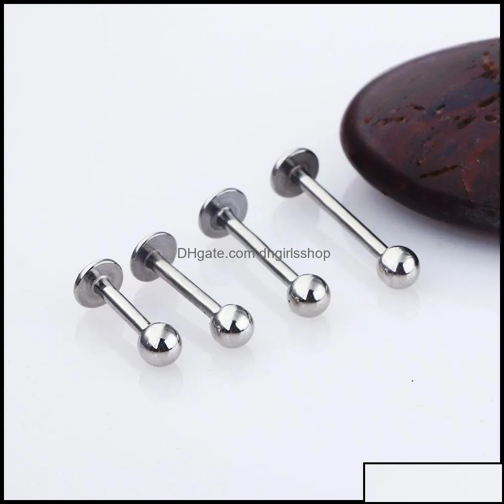 Nose Rings Studs Body Jewelry Qiamni 120Pcs/Lot Titanium Sexy Lip Ear Cartilage Tragus Eyebrow Captive Bead Ring Piercing Drop Delivery