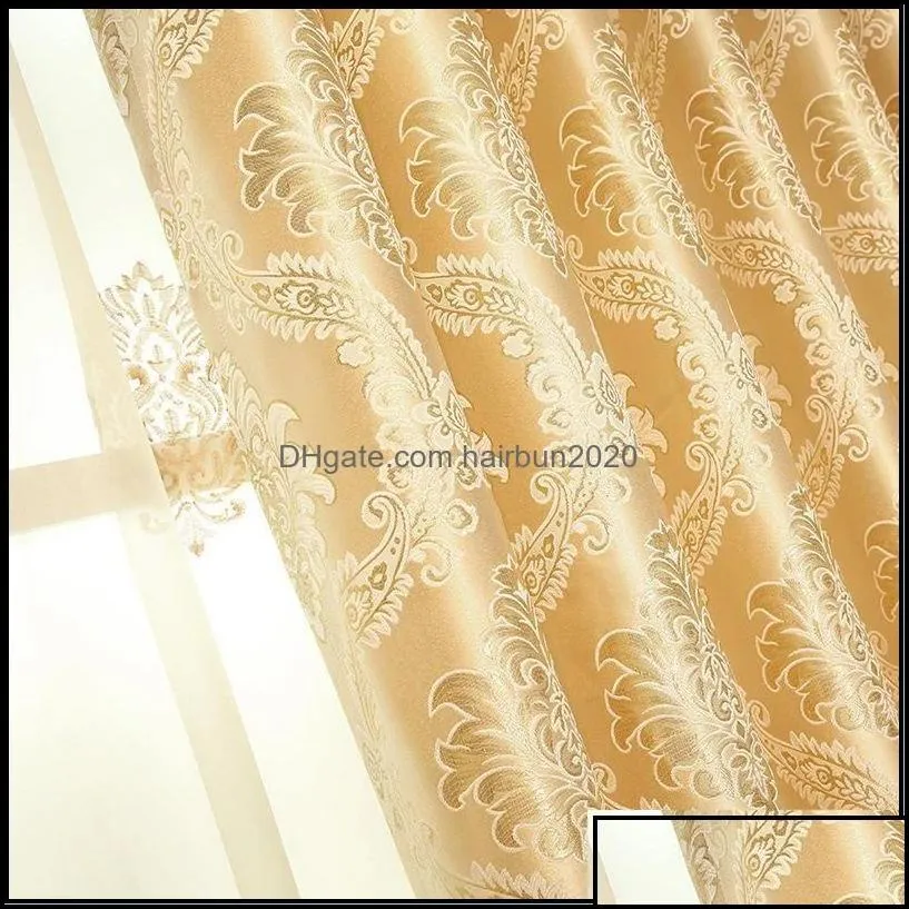 Curtain Drapes Curtain Drapes European Luxury Curtains Embroidered For The Living Room Bedroom Jacquard Backdrop Balcony Windows B