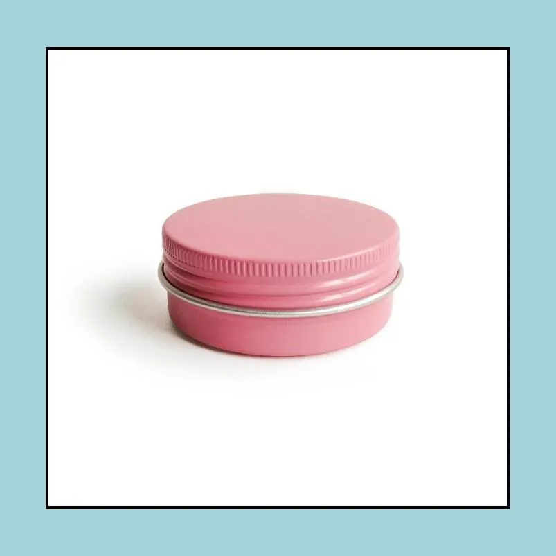 boxes 15ml 30ml aluminium case lipstick container empty tin screw cap white gold black silver pink