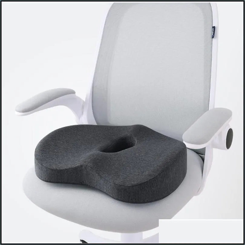 memory foam lumbar cushion orthopedic pillow office chair cushion support waist back pillow sets car seat cushion hips massager 220402
