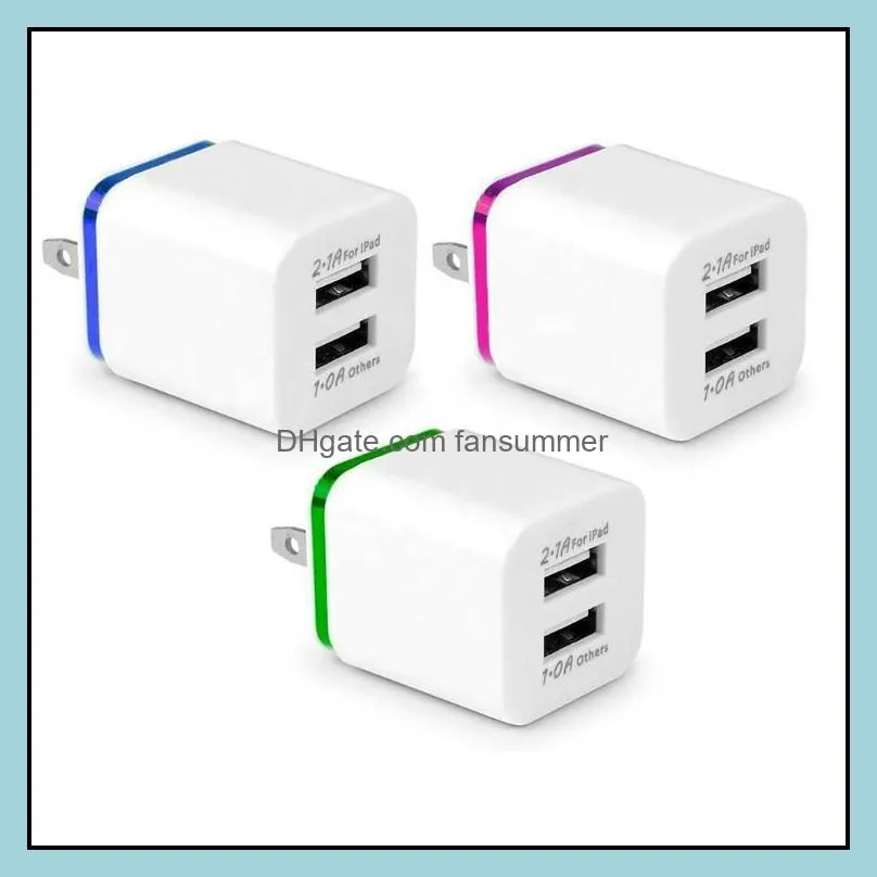for iphone samsung wall charging wall charger plug metal dual usb 2 1a ac power adapter charger us eu plug 2 port galaxy note lg tablet