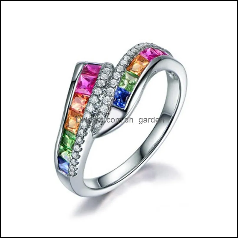 Wedding Rings Arrival Trendy Colored Eternity Band Ring For Women Anniversary Gift Jewelry Wholesale R7552Wedding Brit22