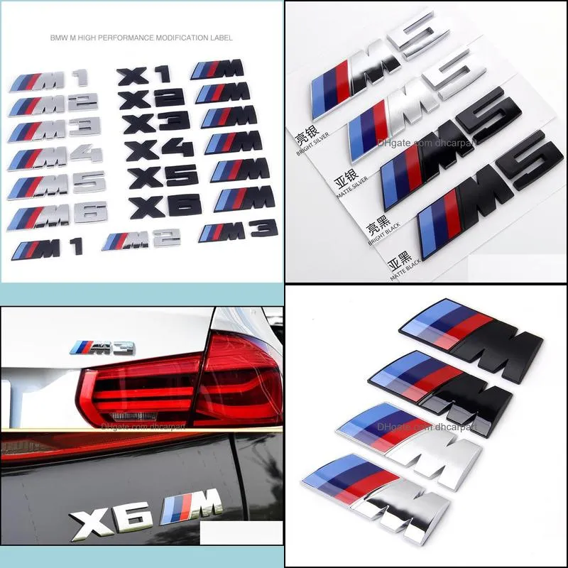 2pcs m1 m3 m5 x1m x3m x5m m135i logo car badges side rear marker body sticker auto styling decoration accessories for bmw 1 3 5 g01 f20 g30 f30 f31 e36 e39 x1 x3 x5