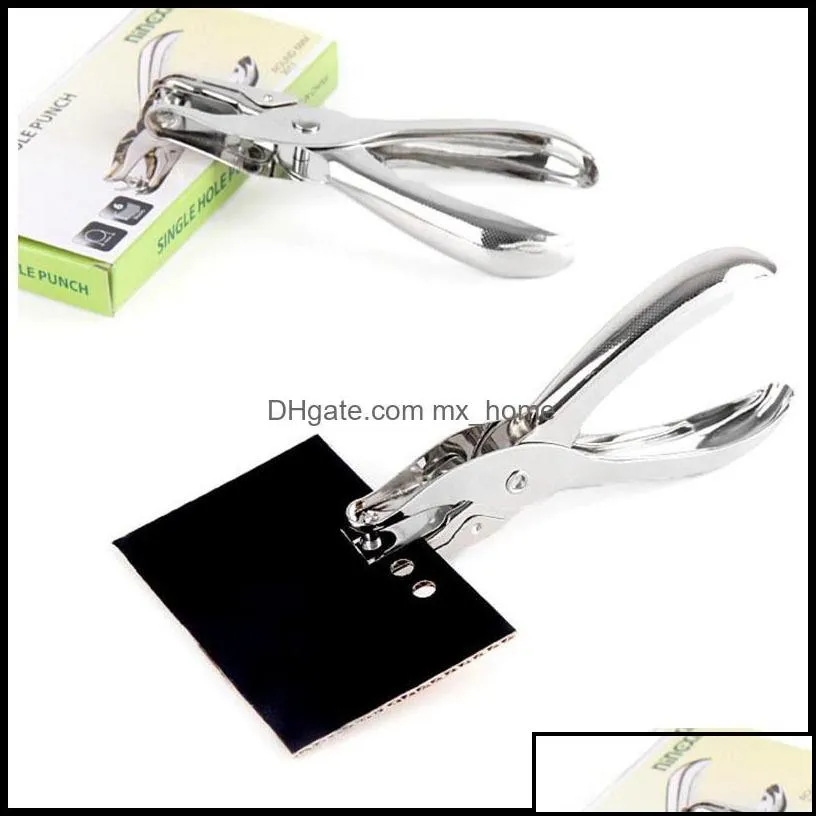 Other Hand Tools Metal Single Hole Paper Puncher Plier School Office Punc Dhzlp