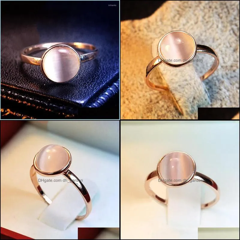 Wedding Rings Created Opal Stone For Women Rose Gold Color Fine Jewelry Anel Bijoux High QualityWedding Brit22