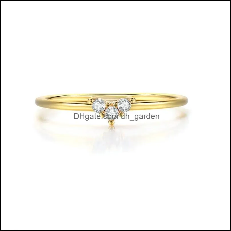 Wedding Rings Little Heart Shaped Gold Color Engagement Ring Jewellry Zircon Romantic Fashion For Women Jewelry