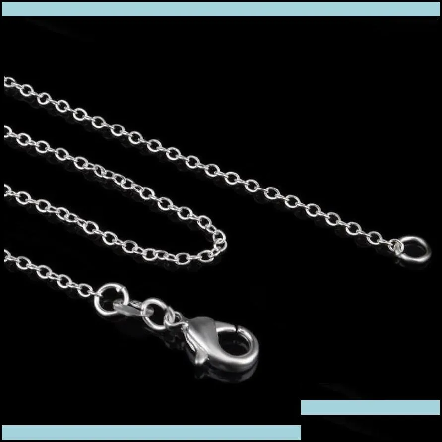 Chains 925 Sterling Sier Plated Link Rolo Chain Necklace With Lobster Clasps 16 18 20 22 24Inch Women O Jewelry Drop Delivery 2022 F
