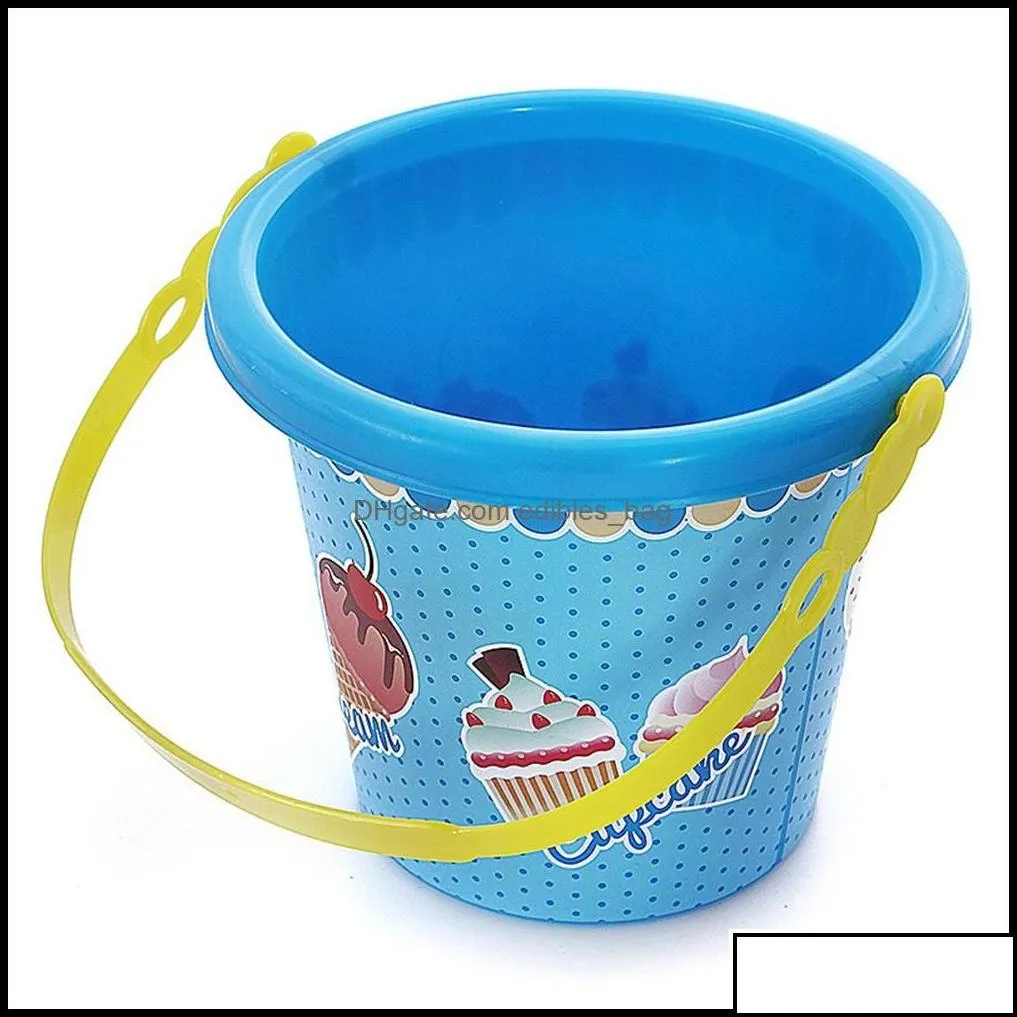 Other Event Party Supplies 8Pcs Children Outdoor Beach Ice Cream Bucket Model Play Sand Sandpit Summer Toys Abs Environmental Protec