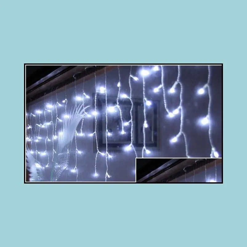  10mx0 65m 320led curtain light flashing lane led string lamps curtain icicle christmas festival lights 110v220v eu uk us au plug