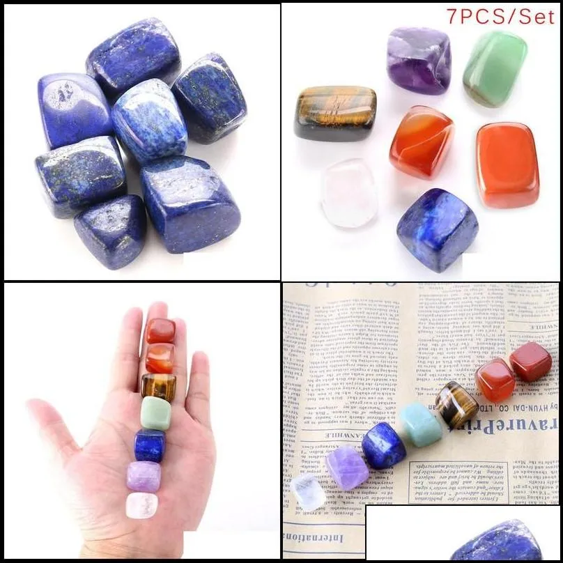 Other 7 Chakra Crystal Healing Tumbled Stones Set Crystals Mixed Natural Rough For Tumbling Drop Delivery 2021 Jewelry Dh5Gz