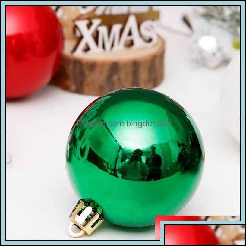 Party Decoration 30Pcs 6Cm Christmas Tree Decor Balls Glitter Blue Gold Plating Hanging Pendants Ball For Home Year Ornament Drop Del