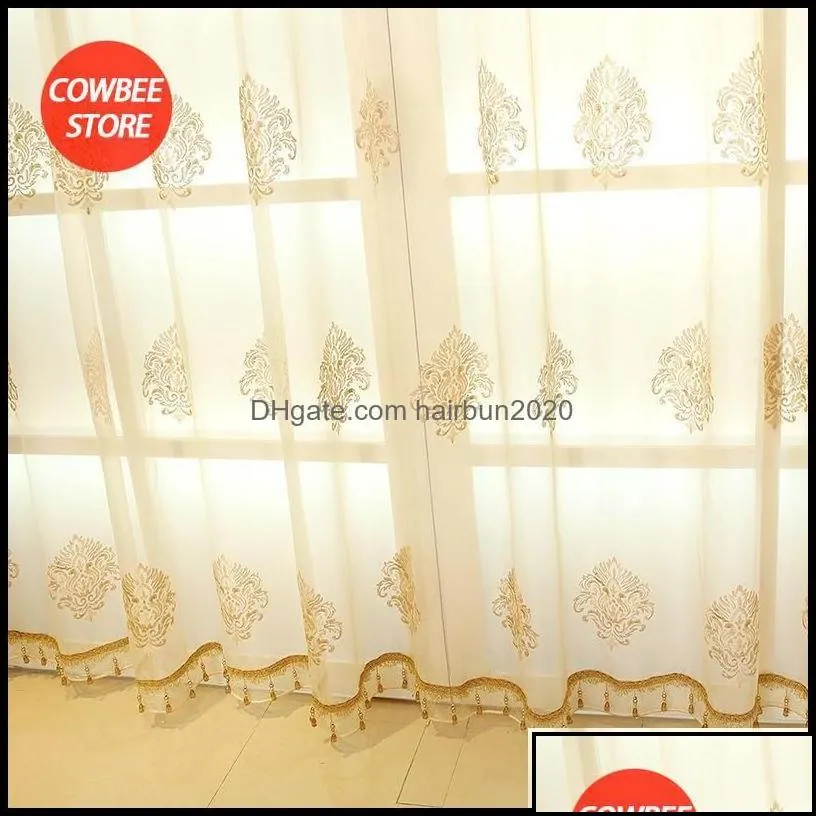 Curtain Drapes Curtain Drapes European Luxury Curtains Embroidered For The Living Room Bedroom Jacquard Backdrop Balcony Windows B