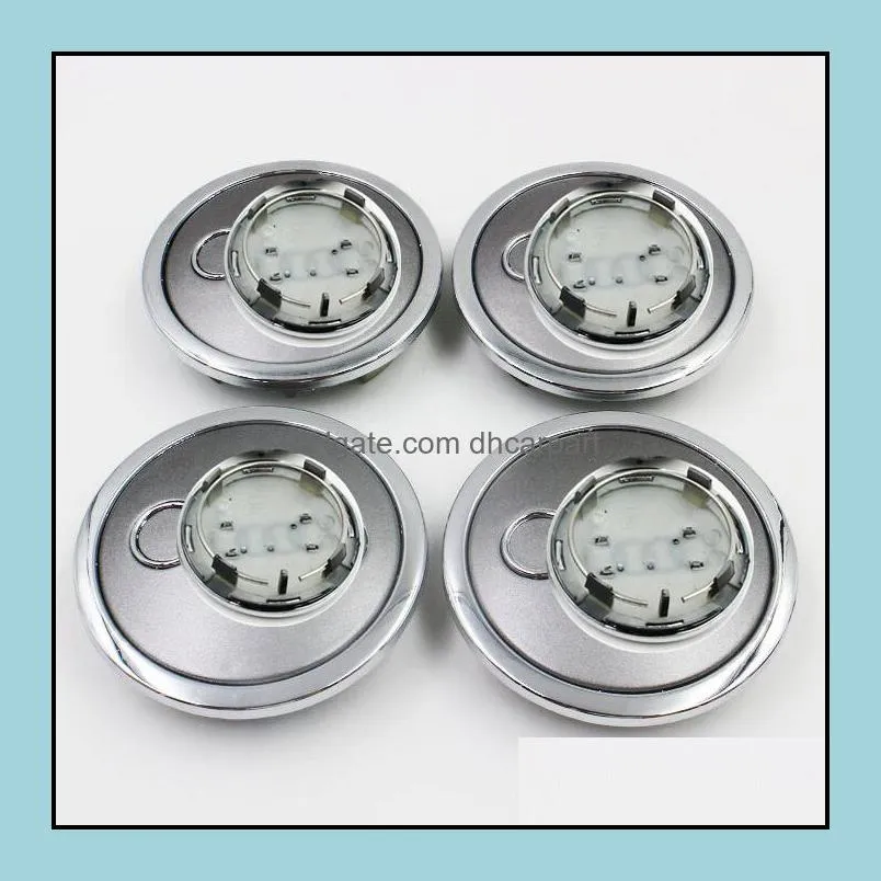 4pcs 77mm wheel hub covers center cap abs black silver hub caps special for q7