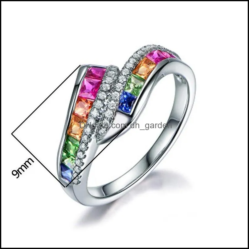 Wedding Rings Arrival Trendy Colored Eternity Band Ring For Women Anniversary Gift Jewelry Wholesale R7552Wedding Brit22