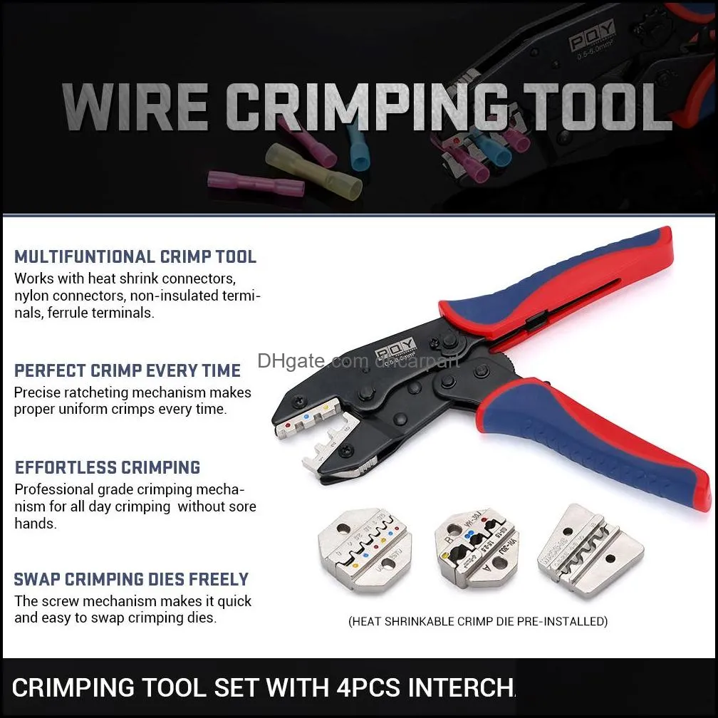 Other Vehicle Tools Wire Crim Tool Set Ratchet Terminal Crimper ...