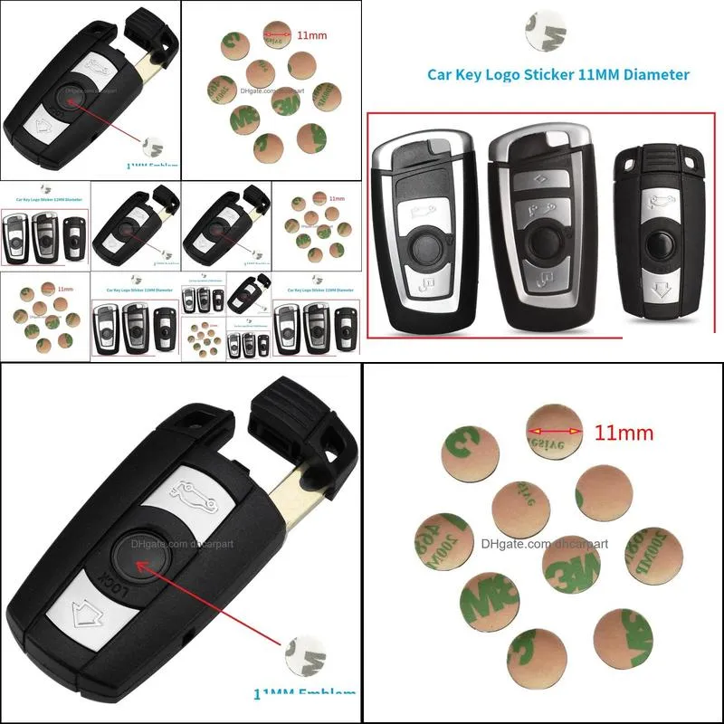 20pcs remote key sticker smart key logo emblem metal silicon stickers car key logo for 3 57 x3 x4 x5 x6