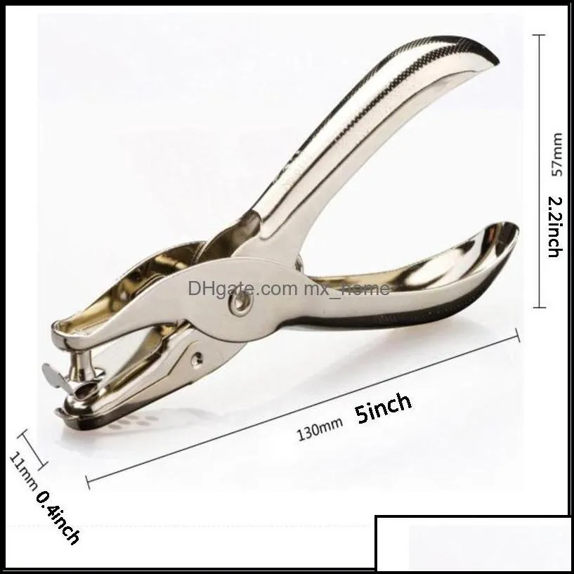 Other Hand Tools Metal Single Hole Paper Puncher Plier School Office Punc Dhzlp