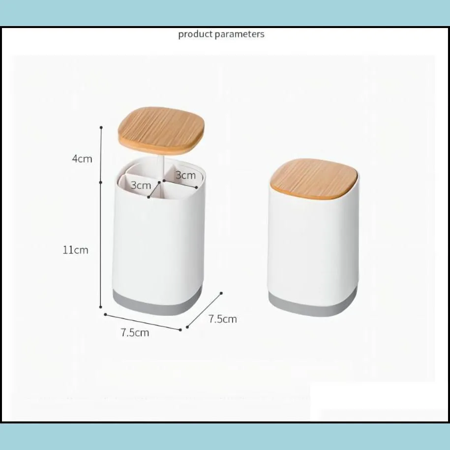 toothpick holders japanese automatic press toothpick box multipurpose split cotton swab dental floss storage toothpick tank