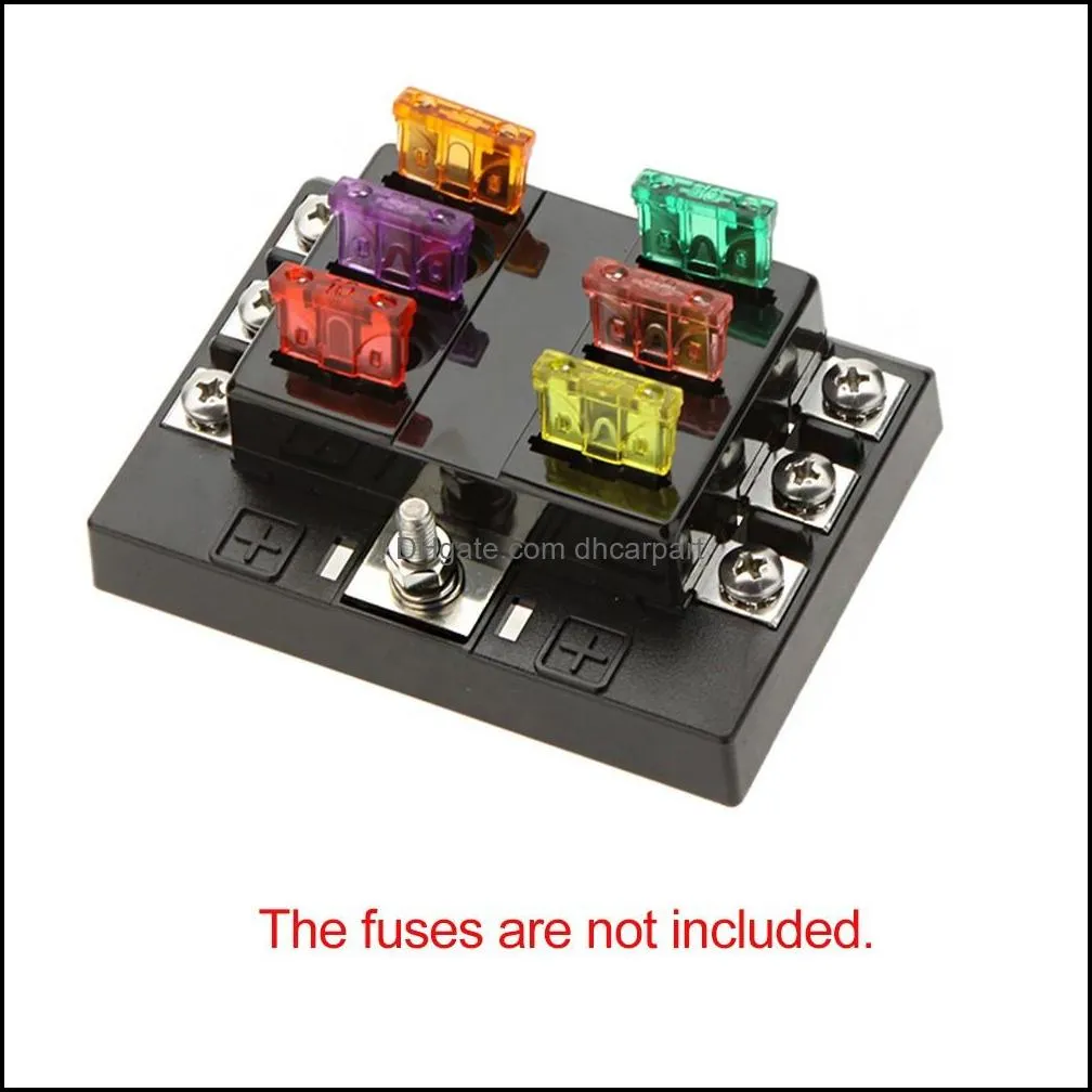 shipping 6 way circuit 32v dc blade fuse box block holder for auto car boat