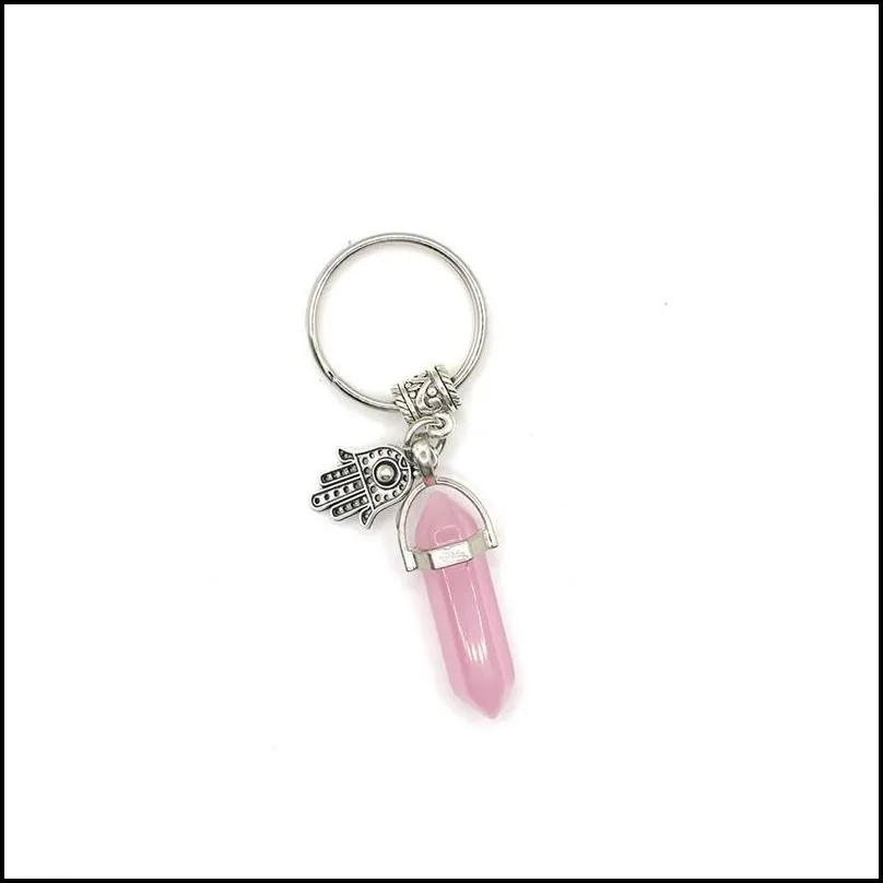 charms natural stone keychain women keyring fashion keyholder boho jewelry car keychain 8 stlyes