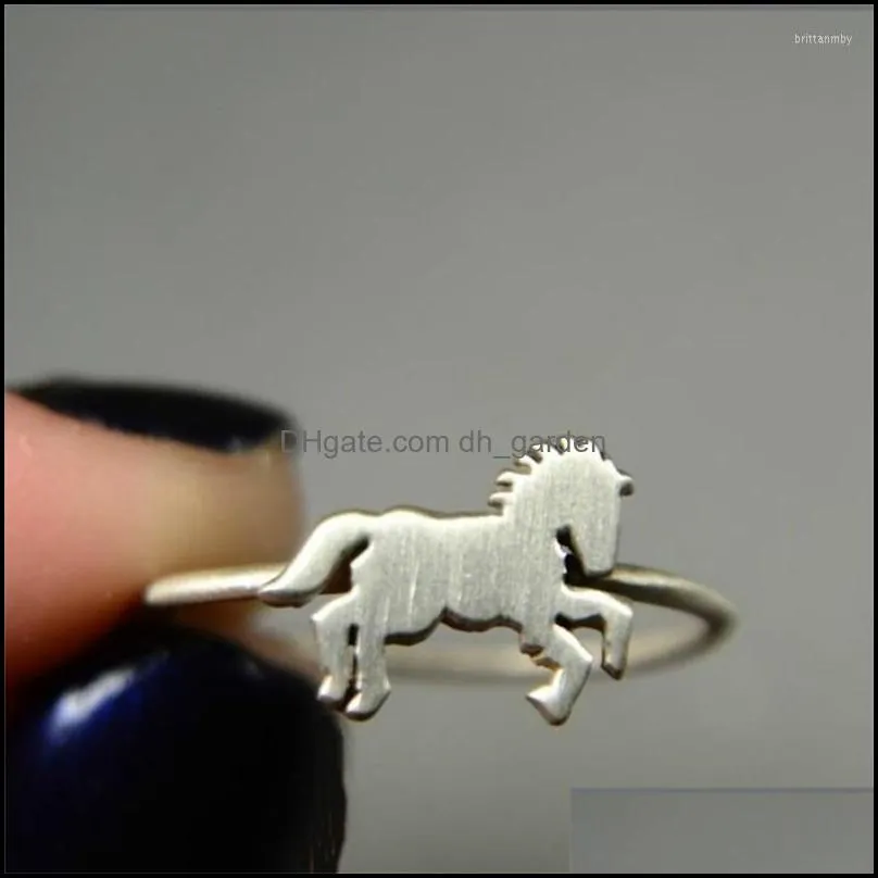 wedding rings silver color horse finger ring for women punk vintage engagement jewelrywedding